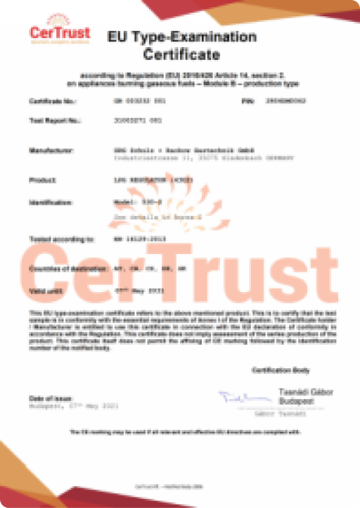 EU Type-Examination Certificate