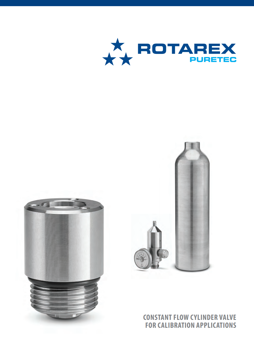 D405 - Constant flow cylinder valve for calibration applications