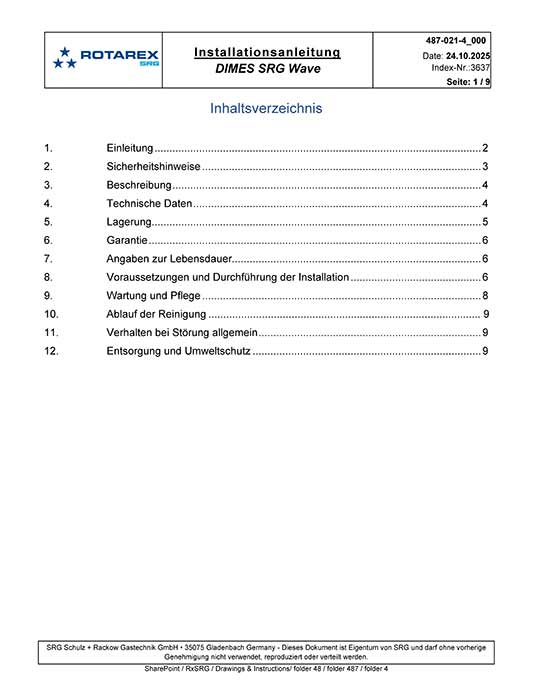 DIMES SRG Wave Installationsanleitung Download